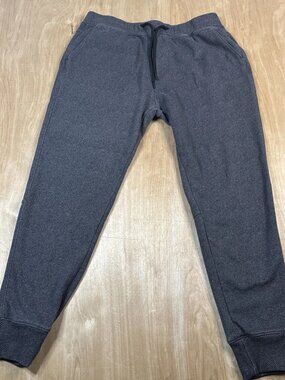 Abercrombie & Fitch Soft A&F Fleece Jogger Sweatpants Black/Gray Size Large